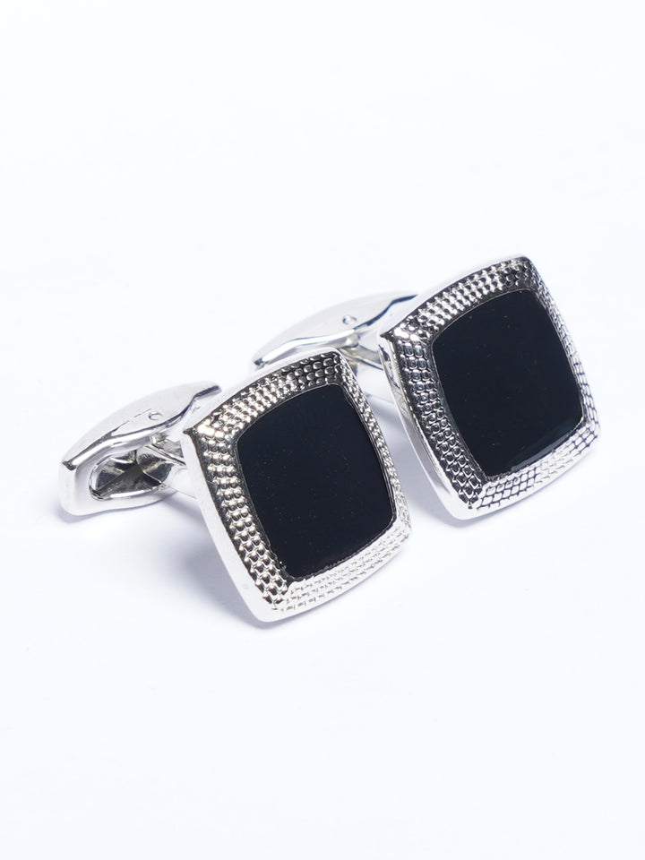 Silver Contrast Designer Cufflink (CUFFLINK-766)