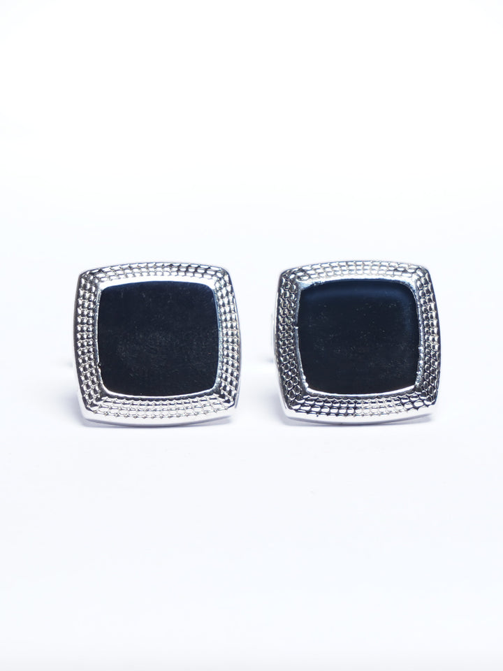 Silver Contrast Designer Cufflink (CUFFLINK-766)