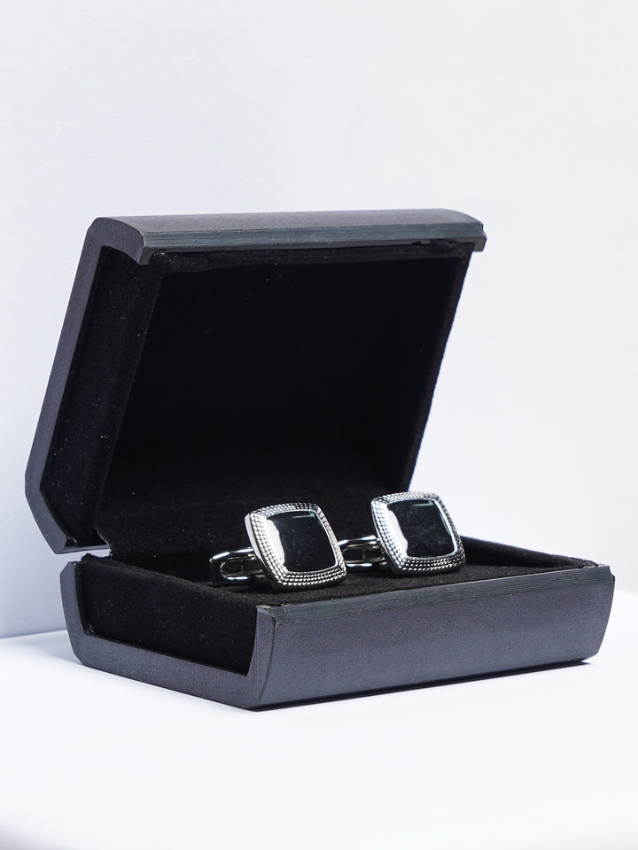 Silver Contrast Designer Cufflink (CUFFLINK-766)