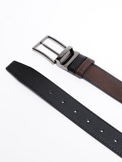 Dark Brown Textured Leather Belt (BELT-766)