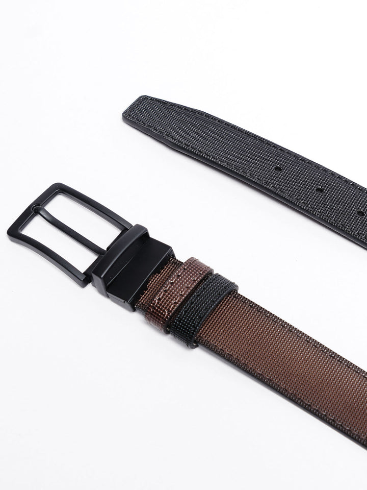 Dark Brown Textured Leather Belt (BELT-768)