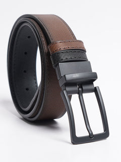 Light Brown Textured Leather Belt (BELT-769)