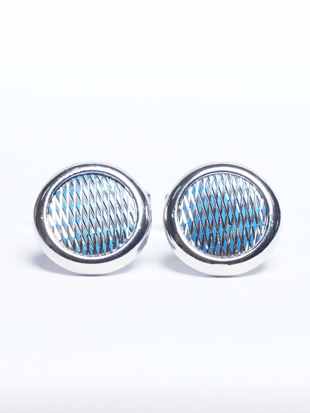 Silver Contrast Designer Cufflink (CUFFLINK-771)