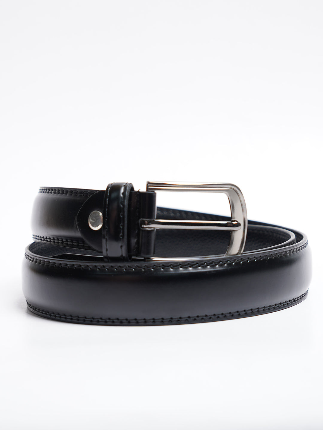 Black Plain Leather Belt (BELT-774)