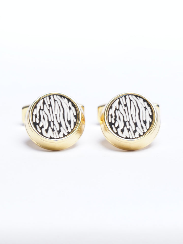 Golden Contrast Designer Cufflink (CUFFLINK-777)