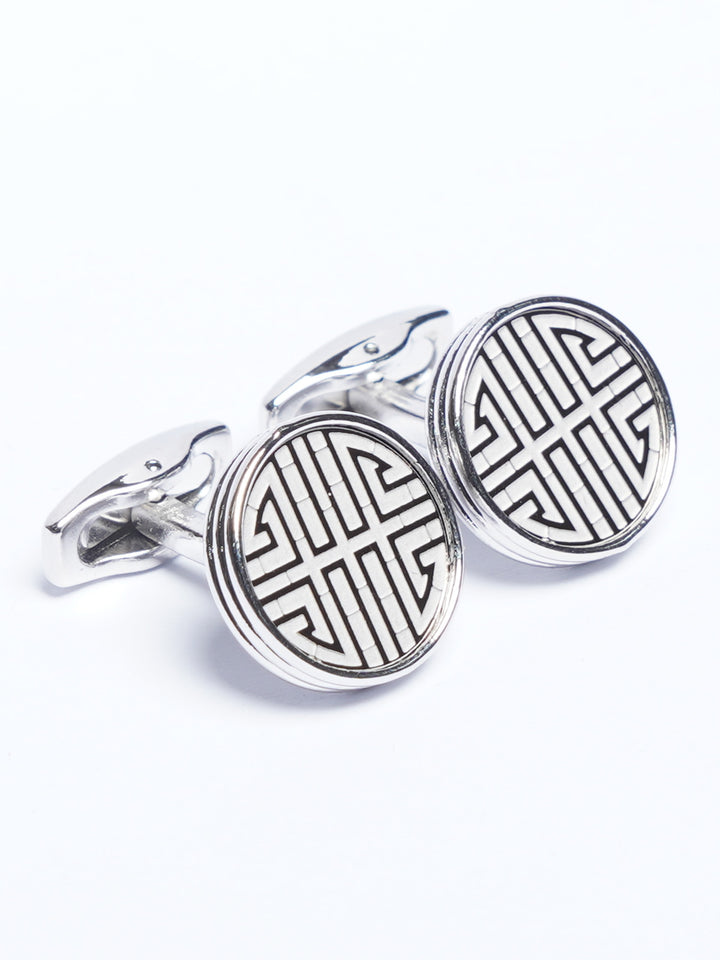 Silver Designer Cufflink (CUFFLINK-780)