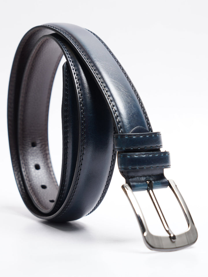 Dark Blue Leather Belt (BELT-781)