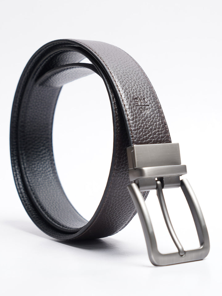 Black Reversible Leather Belt (BELT-782)