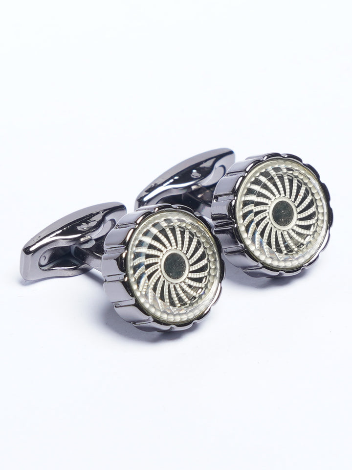 Black Contrast Designer Cufflink (CUFFLINK-782)