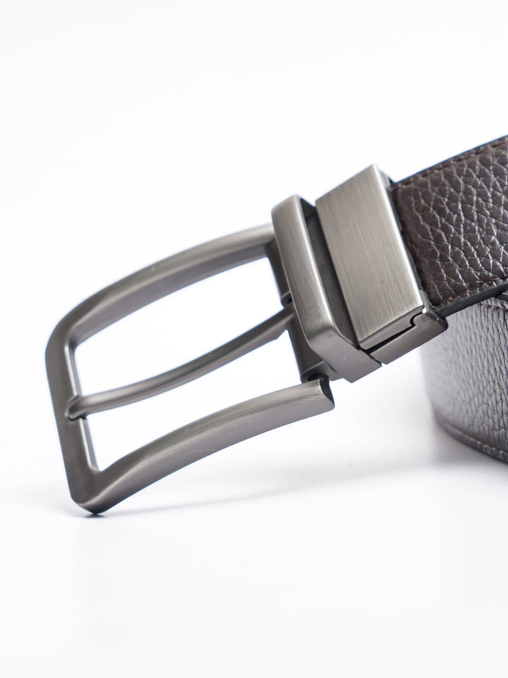 Black Reversible Leather Belt (BELT-782)