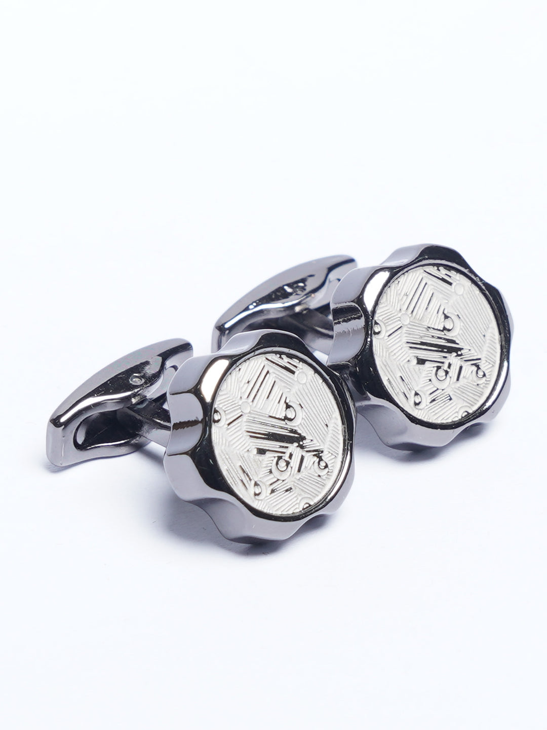 Dark Grey Contrast Designer Cufflink (CUFFLINK-783)