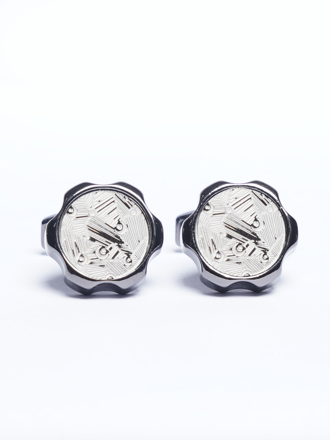 Dark Grey Contrast Designer Cufflink (CUFFLINK-783)