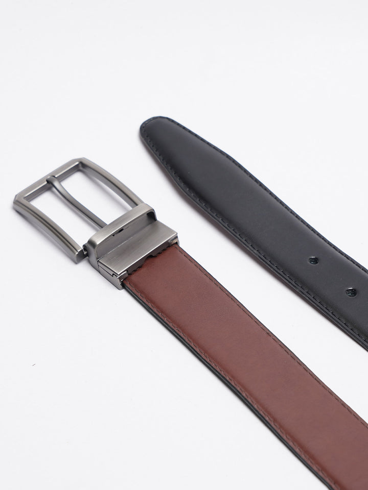 Light Brown & Black Reversible Leather Belt (BELT-788)