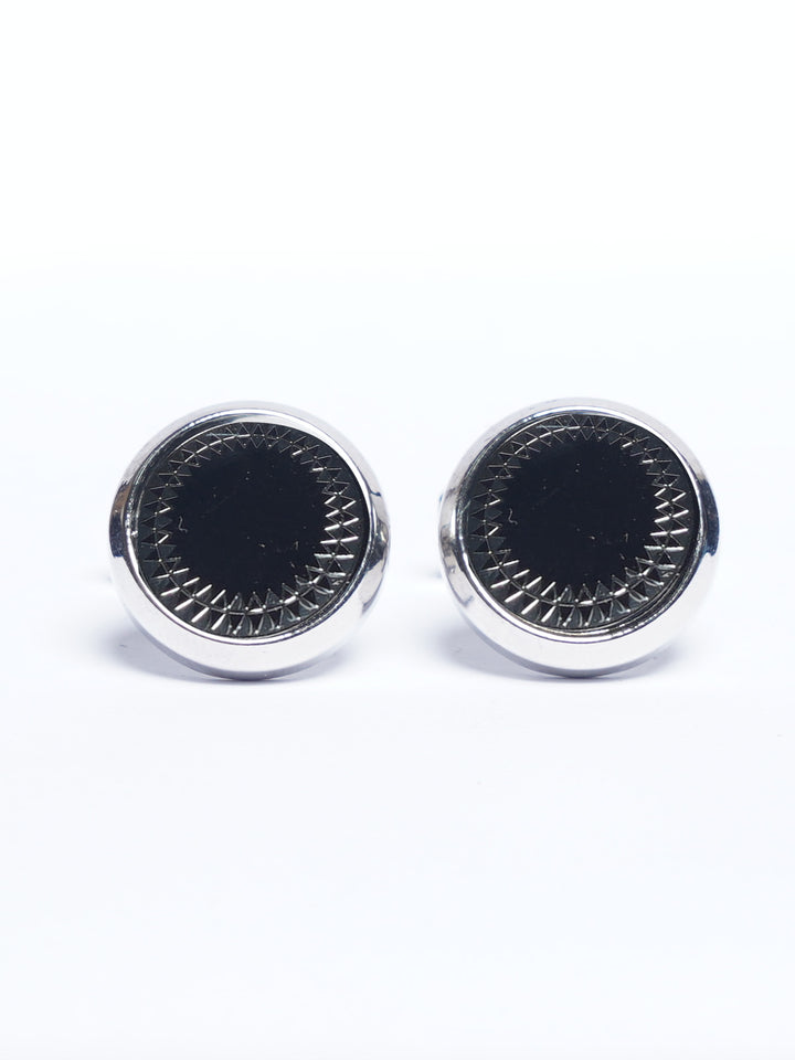 Silver Contrast Designer Cufflink (CUFFLINK-789)