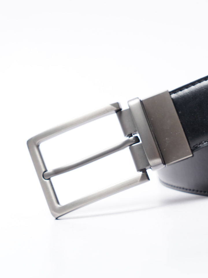 Dark Brown & Black Reversible Leather Belt (BELT-789)