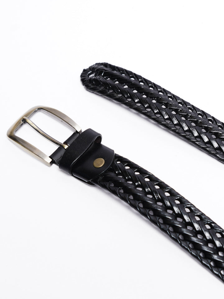 Black Braided Leather Belt (BELT-791)