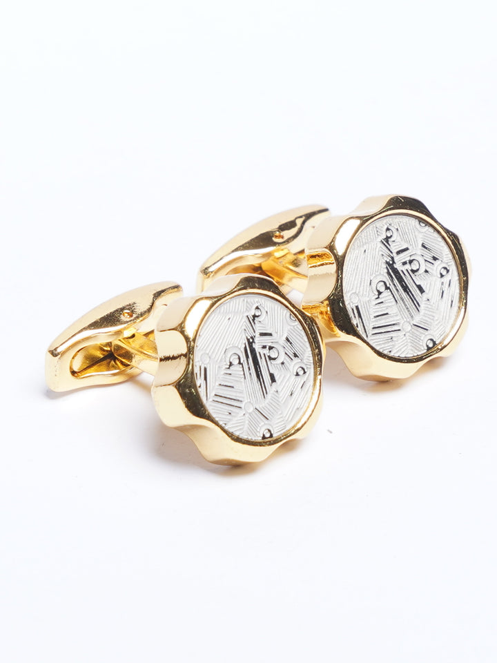 Golden Contrast Designer Cufflink (CUFFLINK-792)