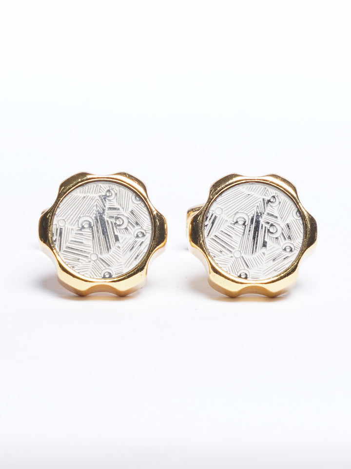 Golden Contrast Designer Cufflink (CUFFLINK-792)