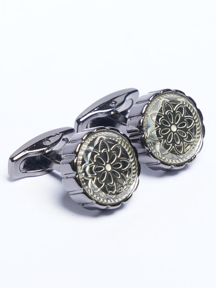 Black Contrast Designer Cufflink (CUFFLINK-795)