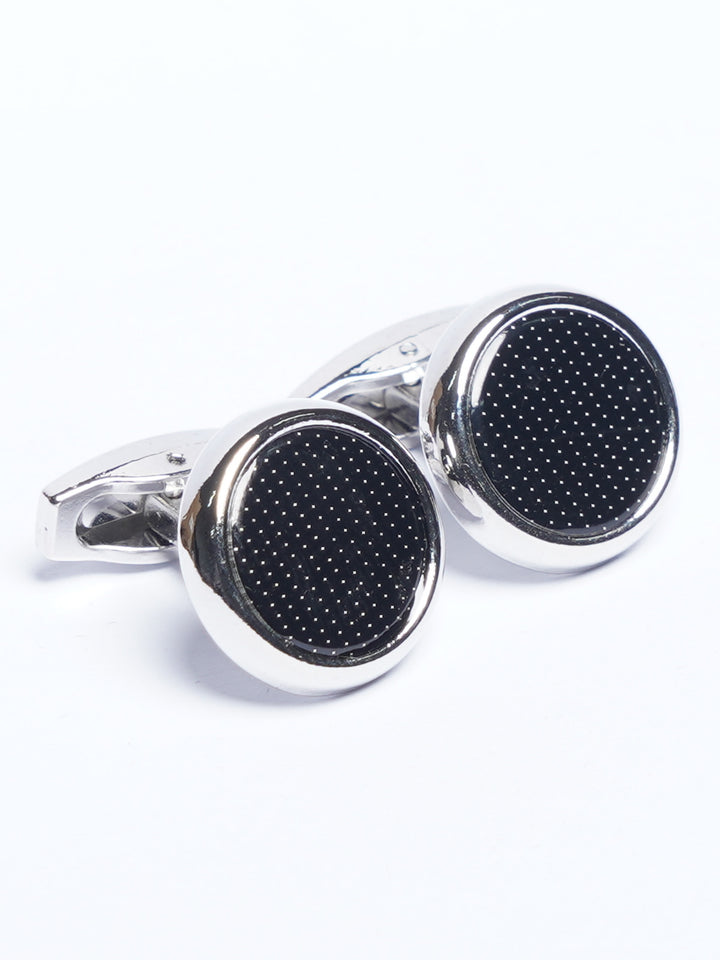 Silver Contrast Designer Cufflink (CUFFLINK-796)