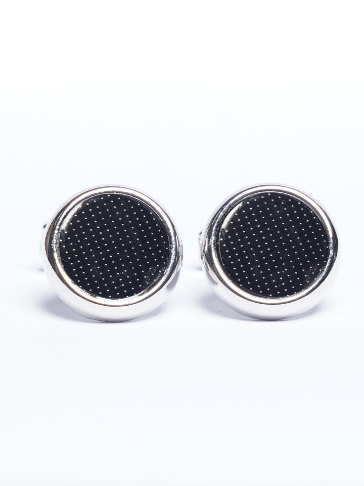 Silver Contrast Designer Cufflink (CUFFLINK-796)