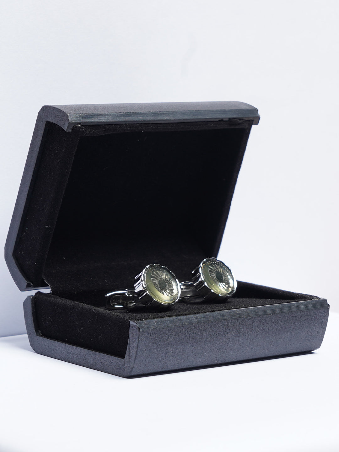 Silver Contrast Designer Cufflink (CUFFLINK-798)