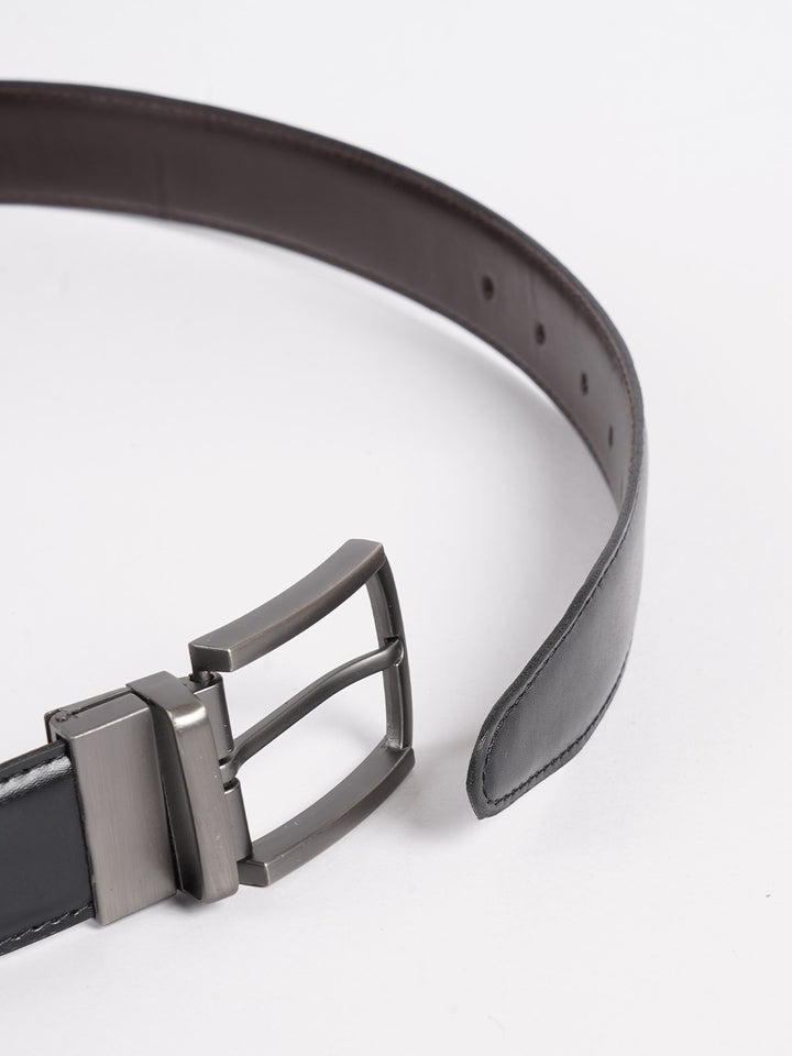 Dark Brown & Black Reversible Leather Belt (BELT-798)