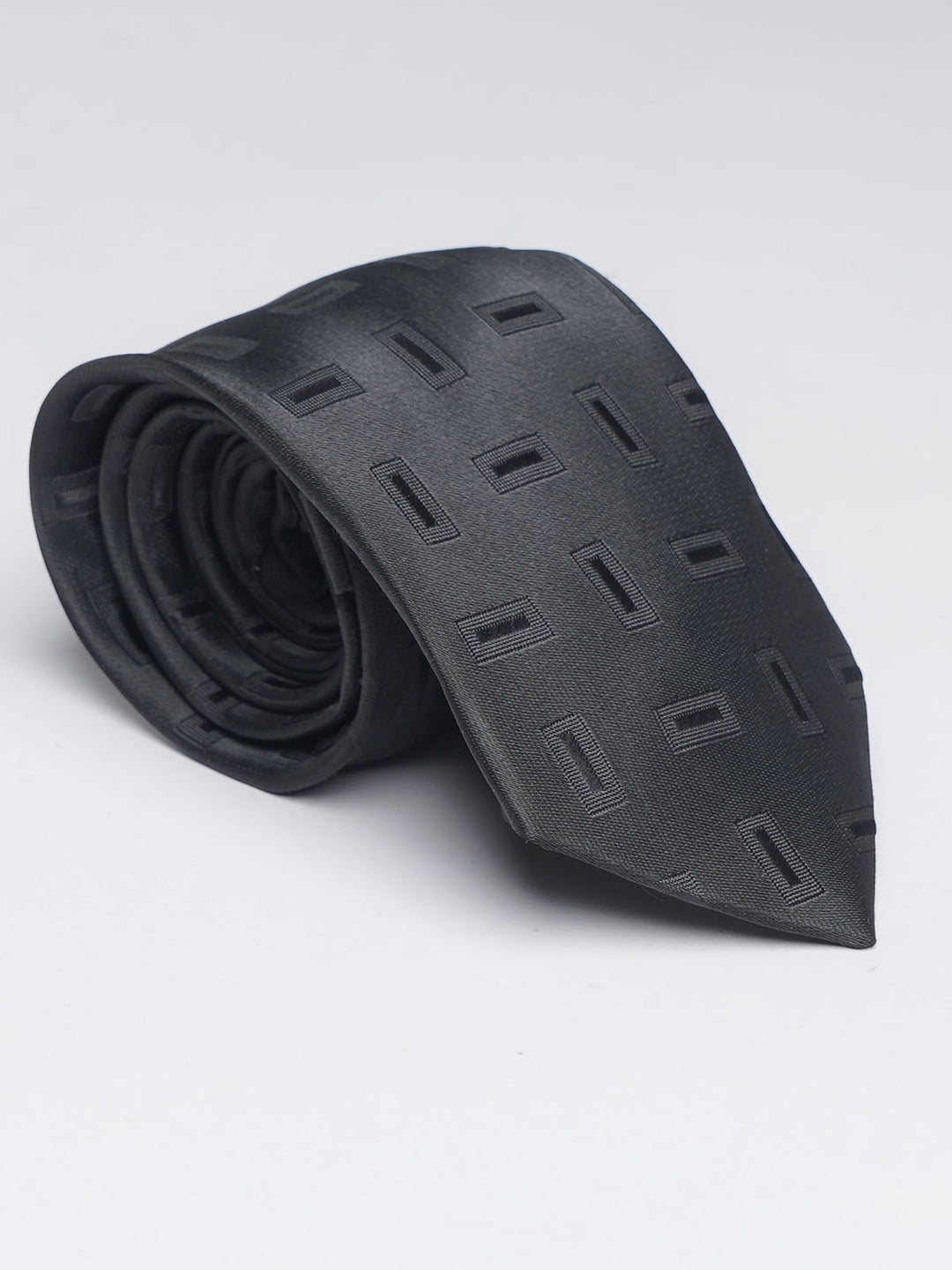 Black Self Designer Tie (TIE-864)