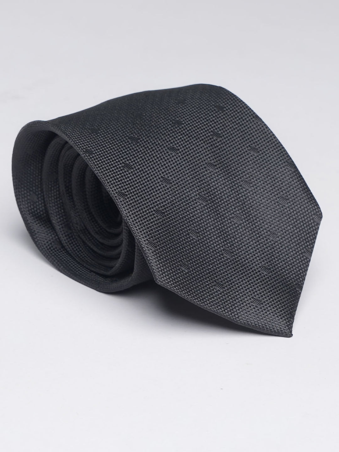 Black Self Designer Tie (TIE-878)