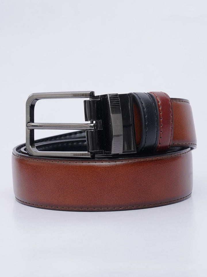 Light Brown & Black Reversible Leather Belt (BELT-600)