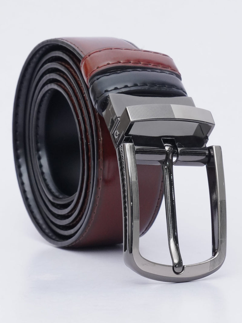 Light Brown & Black Reversible Leather Belt (BELT-603)