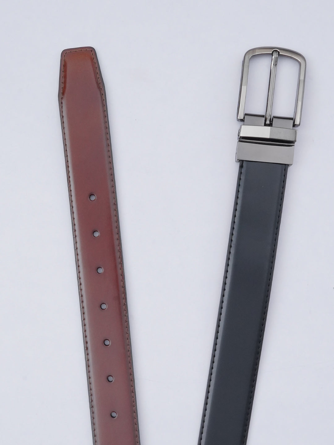 Light Brown & Black Reversible Leather Belt (BELT-603)