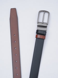 Brown & Black Reversible Leather Belt (BELT-604)