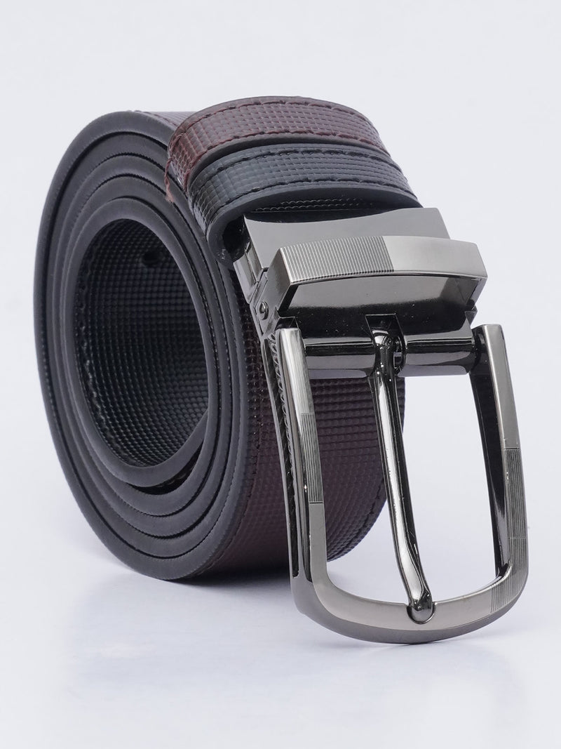 Dark Brown & Black Reversible Leather Belt (BELT-607)