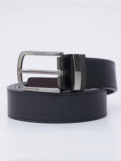 Dark Brown & Black Reversible Leather Belt (BELT-607)