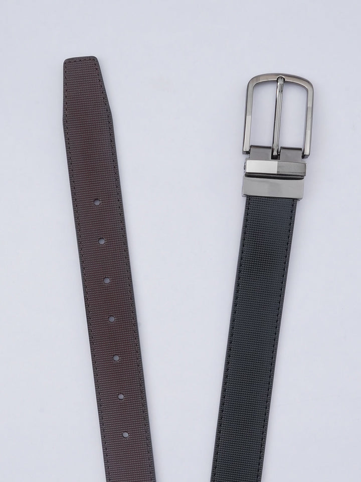 Dark Brown & Black Reversible Leather Belt (BELT-607)