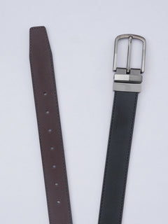 Dark Brown & Black Reversible Leather Belt (BELT-607)