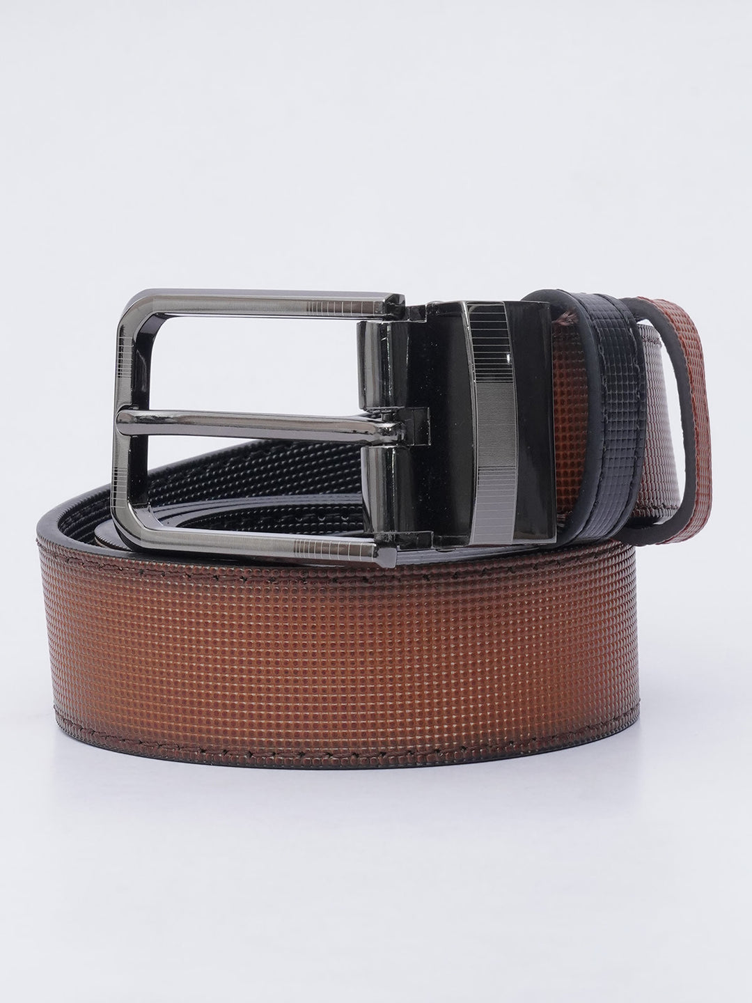 Light Brown & Black Reversible Leather Belt (BELT-612)