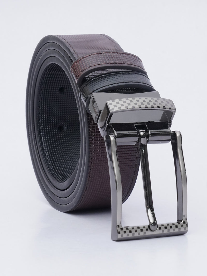 Dark Brown & Black Reversible Leather Belt (BELT-614)