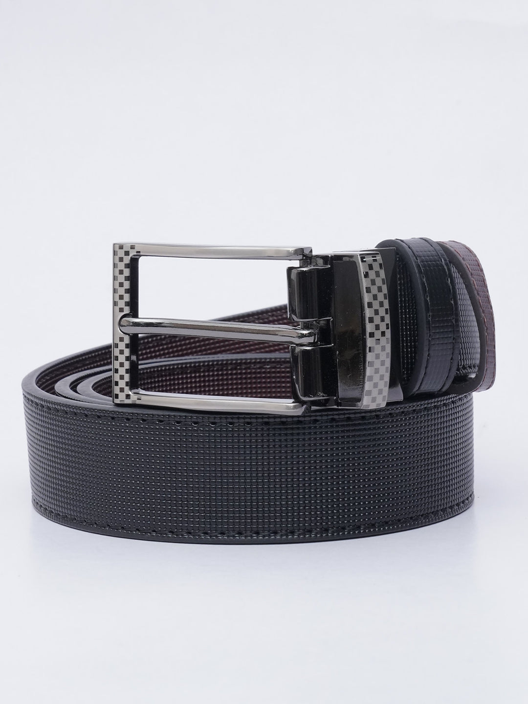 Dark Brown & Black Reversible Leather Belt (BELT-614)