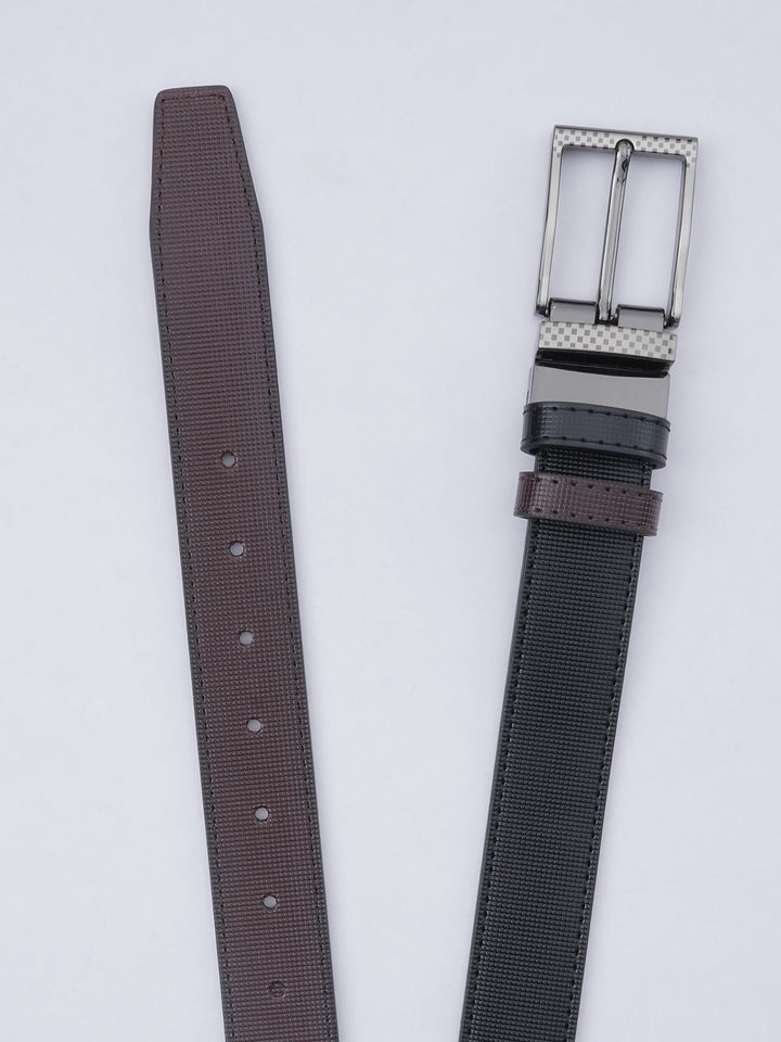 Dark Brown & Black Reversible Leather Belt (BELT-614)