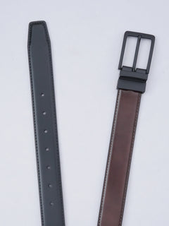 Brown & Black Reversible Leather Belt (BELT-616)