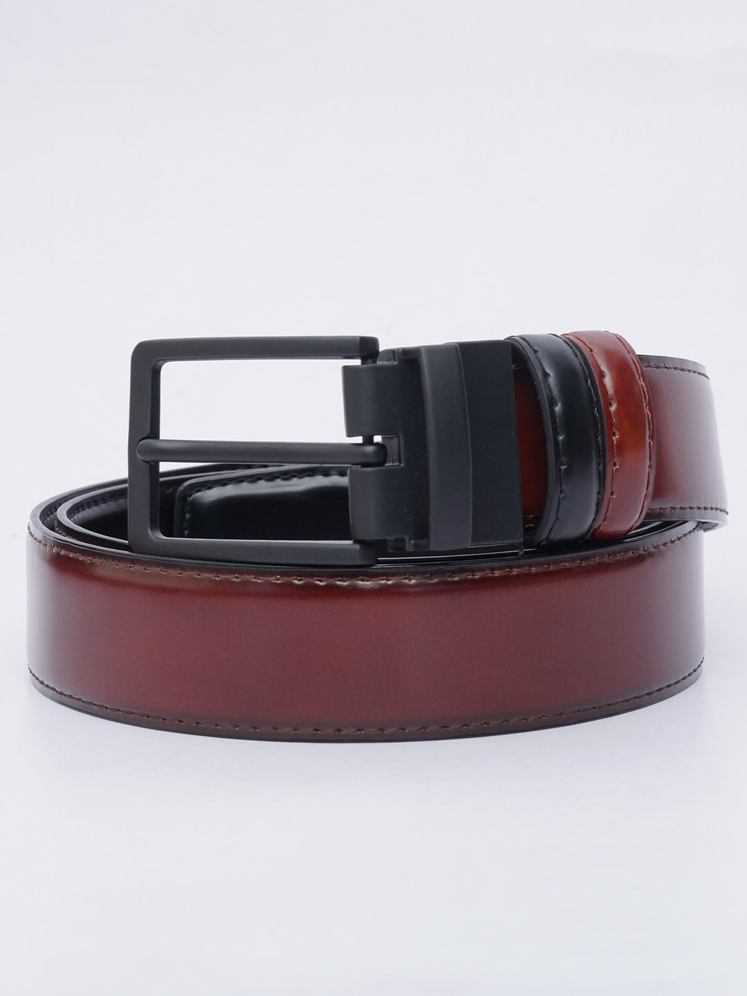 Light Brown & Black Reversible Leather Belt (BELT-617)