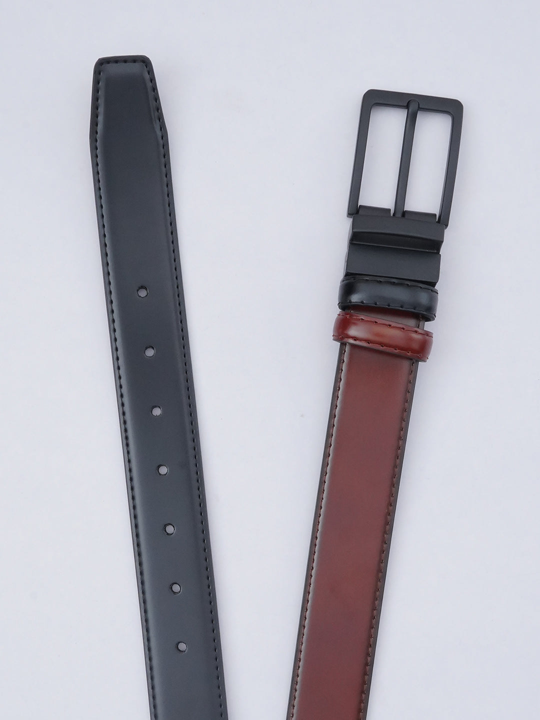 Light Brown & Black Reversible Leather Belt (BELT-617)