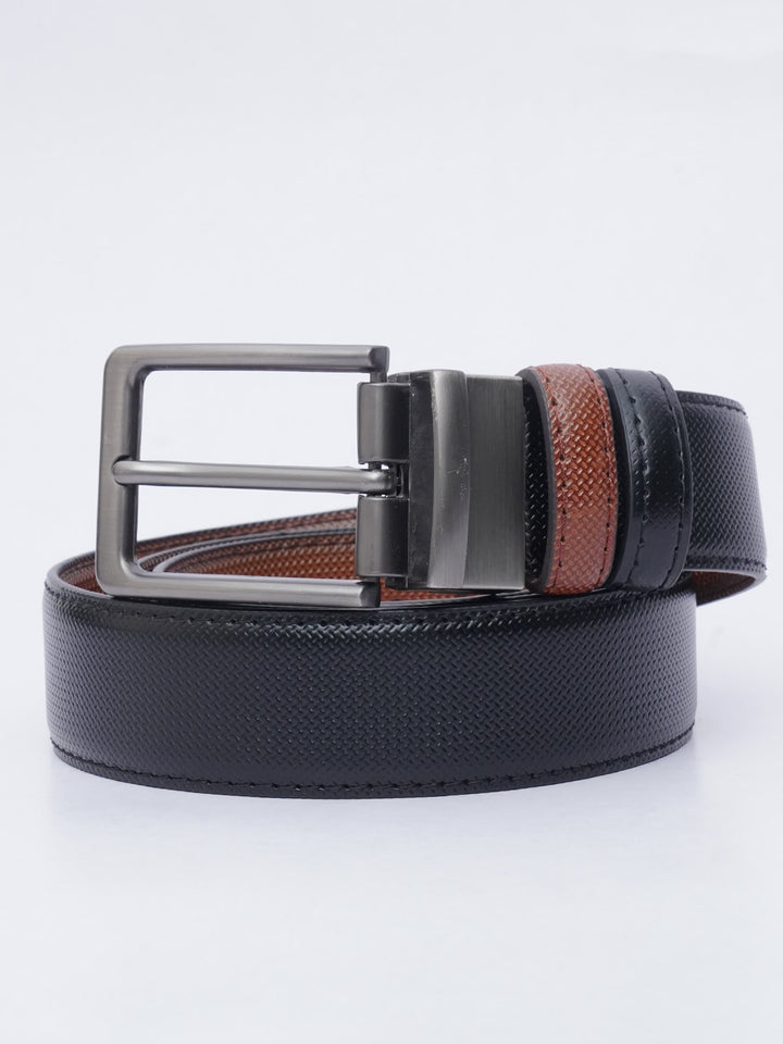 Light Brown & Black Reversible Leather Belt (BELT-621)