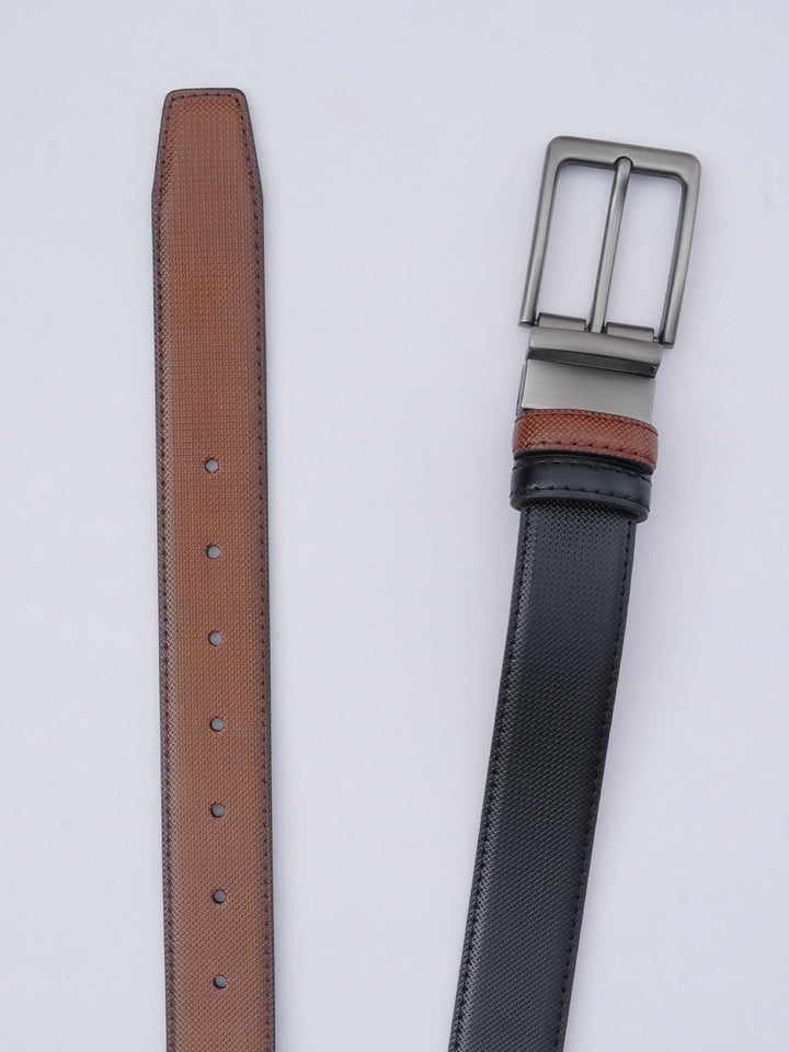 Light Brown & Black Reversible Leather Belt (BELT-621)