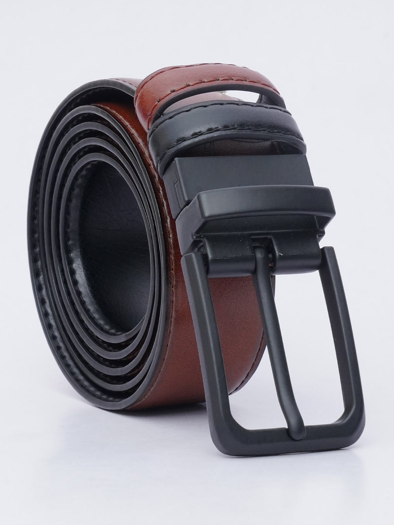 Light Brown & Black Reversible Leather Belt (BELT-622)