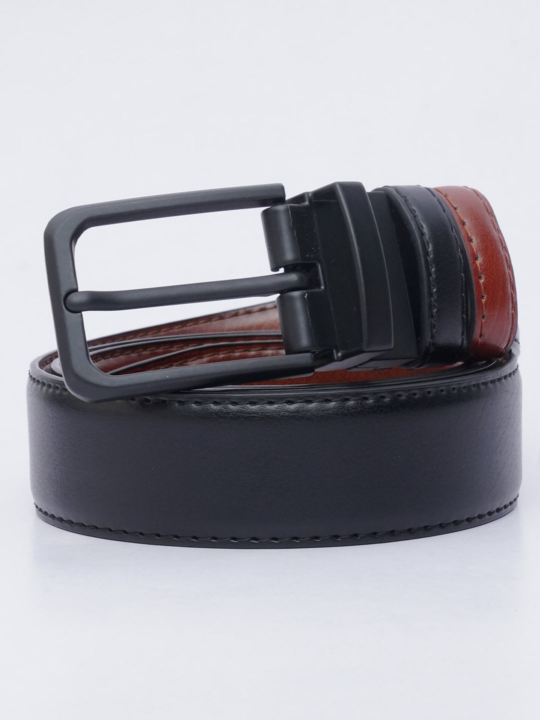 Light Brown & Black Reversible Leather Belt (BELT-622)