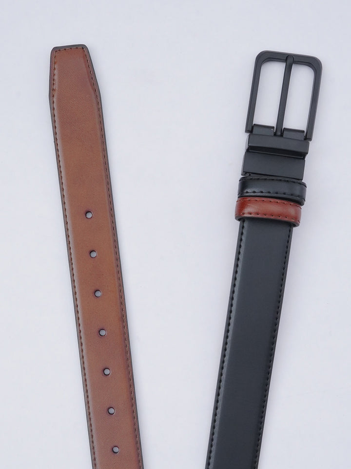 Light Brown & Black Reversible Leather Belt (BELT-622)