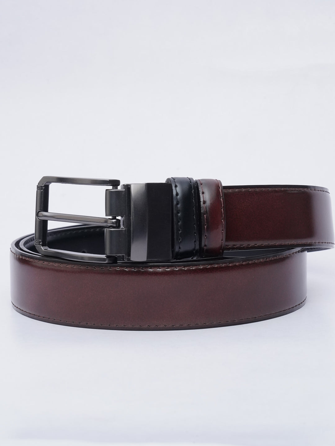 Dark Brown & Black Reversible Leather Belt (BELT-630)